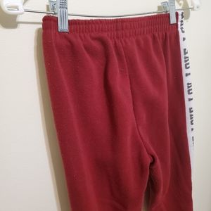 Burgundy Fitted Sweatpants